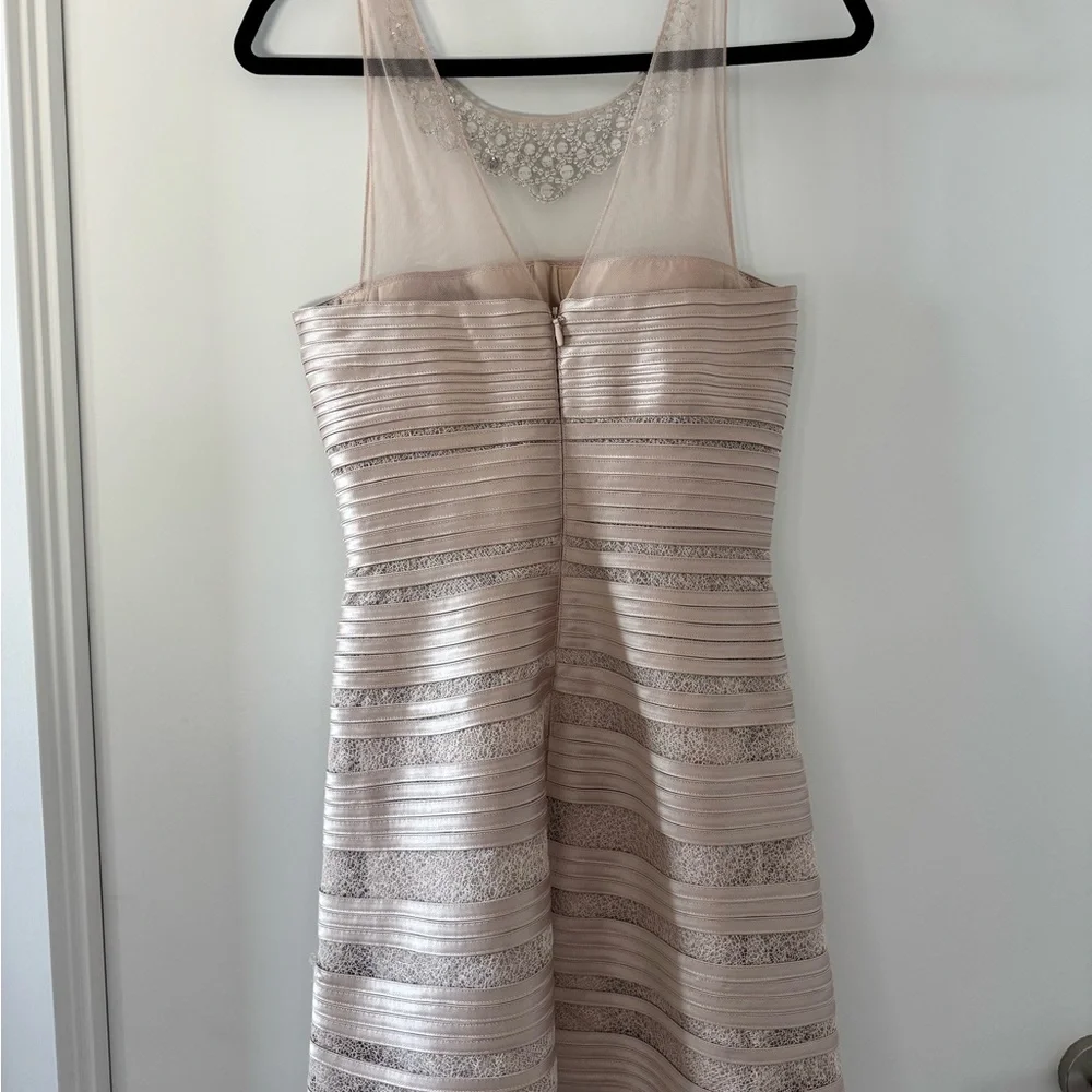 BCBGMaxAzria Morgane Champagne Embellished Dress - Picture 5 of 7